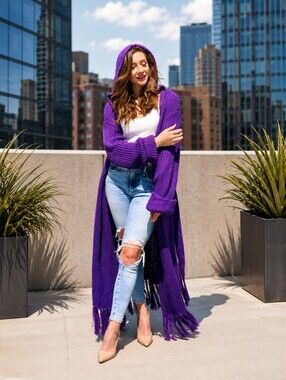 Hoodie CARDIGAN DRESS/ Robe with POCKETS Brand New